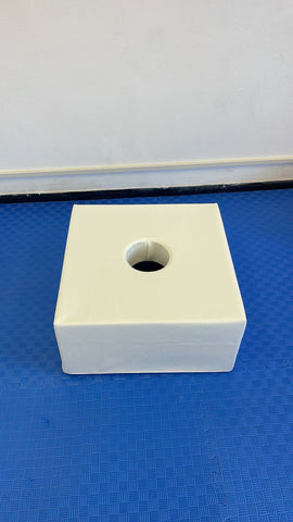 Base in legno ricoperta in PVC per tubi a bolle diam. 15 cm - Bianca