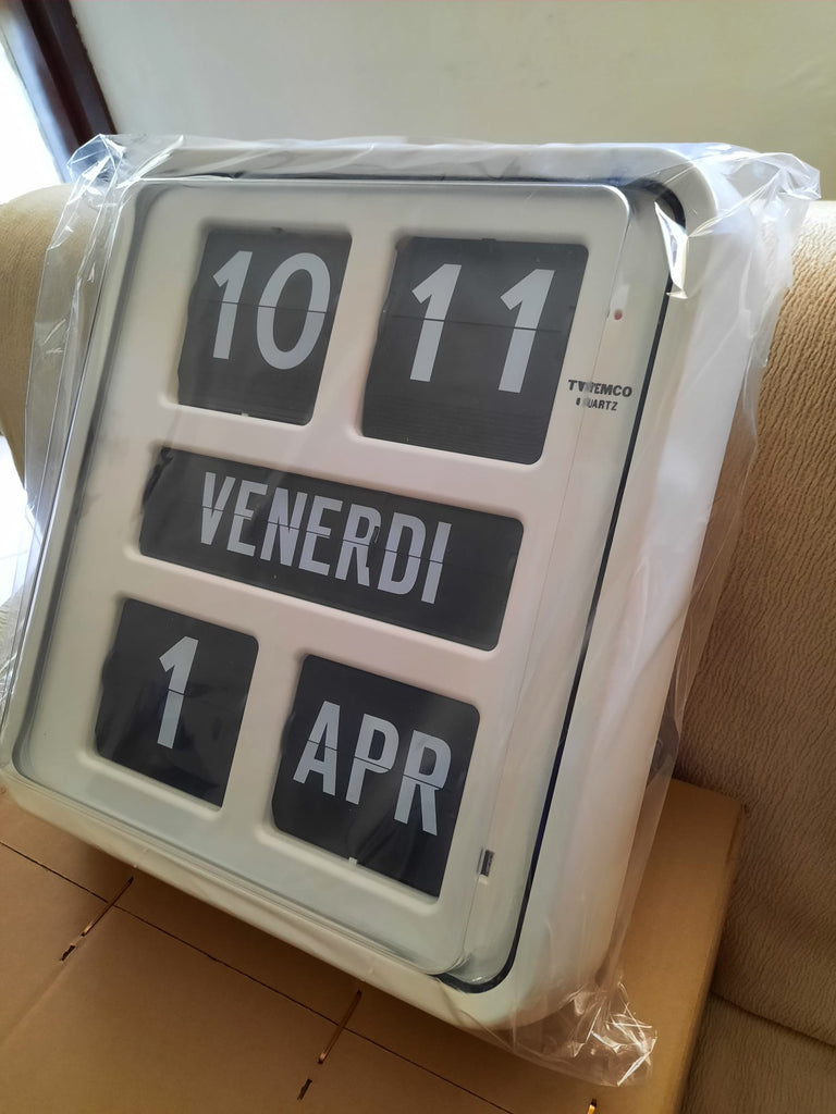Orologio a palette a 3 righe - bianco TESTO IN ITALIANO – MondoSnoezelen