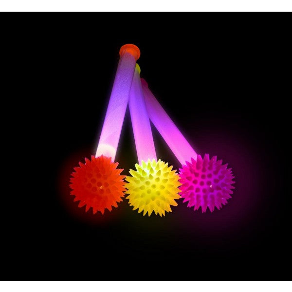 bastoncino sensoriale luminoso con sporgenze e luce interna