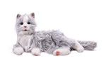 giocattolo emozionale - gatto con peluche grigio e bianco
