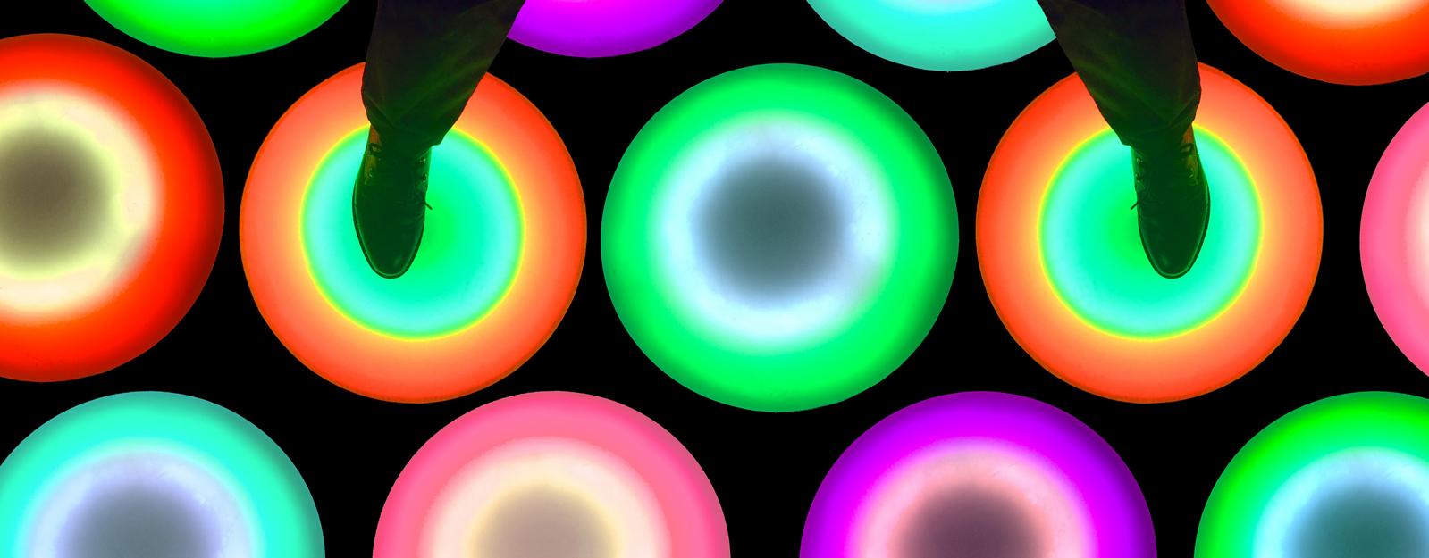 piastrella luminosa interattiva grande