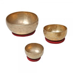 set di 3 campane tibetane per il massaggio sonoro - approccio Snoezelen