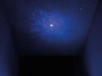magica proiezione di cielo stellato in stanza Snoezelen