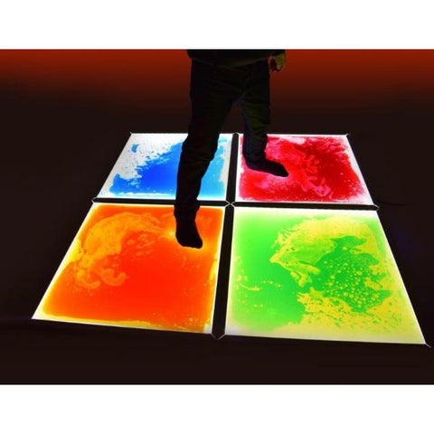 piastrella con gel colorato illuminata a Led per pavimenti sensoriali