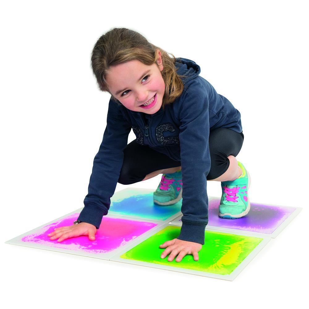 Piastrelle Pavimento Sensoriale VIRTUENITY - 4 Pezzi 30x30 Cm Colorate Per Bambini