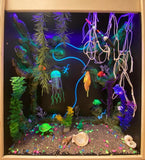 postazione mobile Snoezelen con acquario luce UV