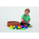 20 palline tattili di diversa dimensione,  texture. colori e densità per lo sviluppo sensoriale del bambino 